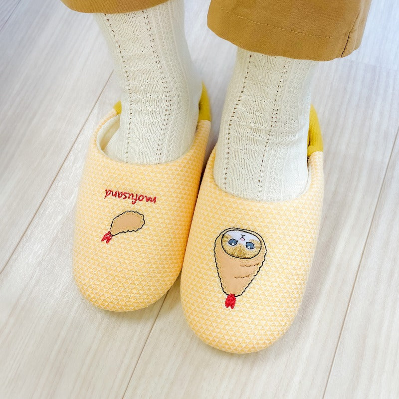 Mofusand: pantuflas babucha pastel amarillas