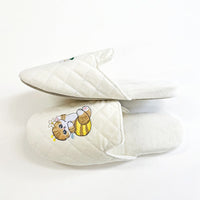 Pantuflas suaves con taco mofusand color marfil
