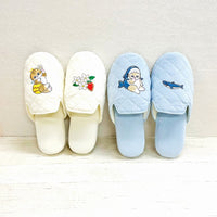 Pantuflas suaves con taco mofusand color marfil