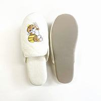 Pantuflas suaves con taco mofusand color marfil
