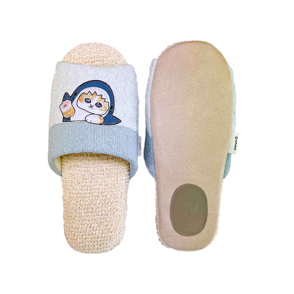 Pantuflas suaves mofusand azules