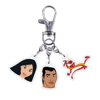 Set de 8 llaveros acrílicos Disney Princess