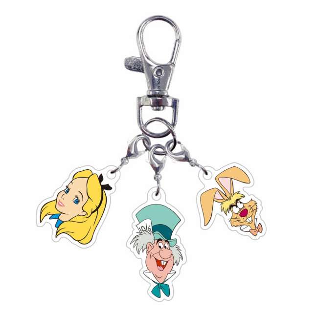 Set de 8 llaveros acrílicos trío de Disney
