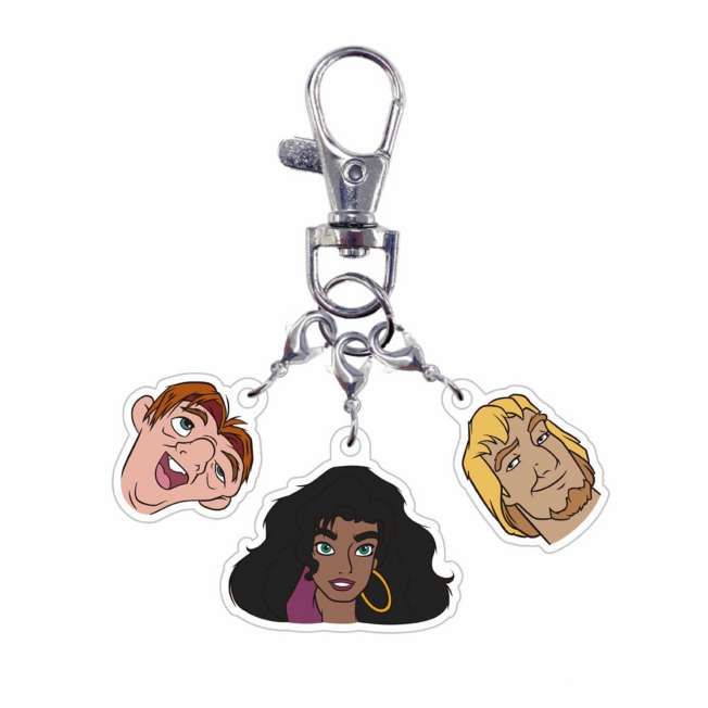 Set de 8 llaveros acrílicos trío de Disney