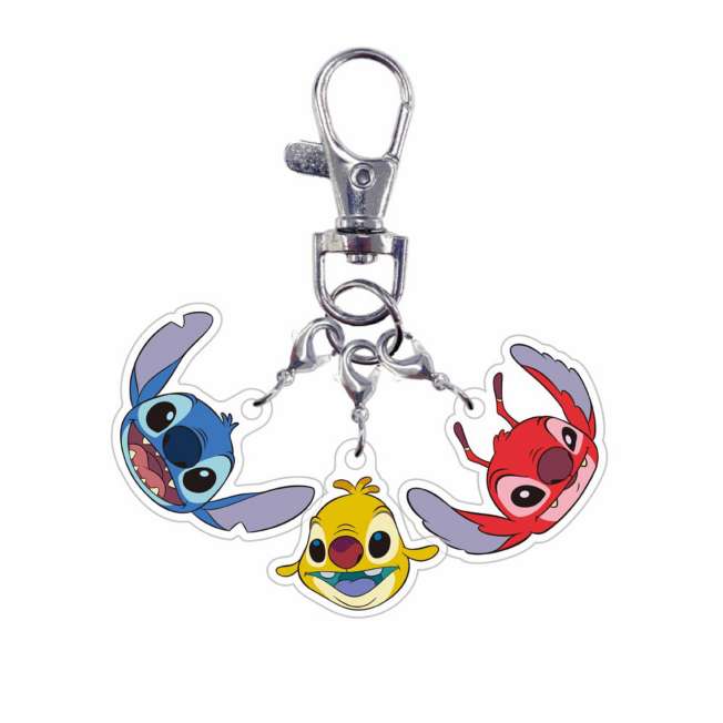 Set de 8 llaveros acrílicos trío de Disney