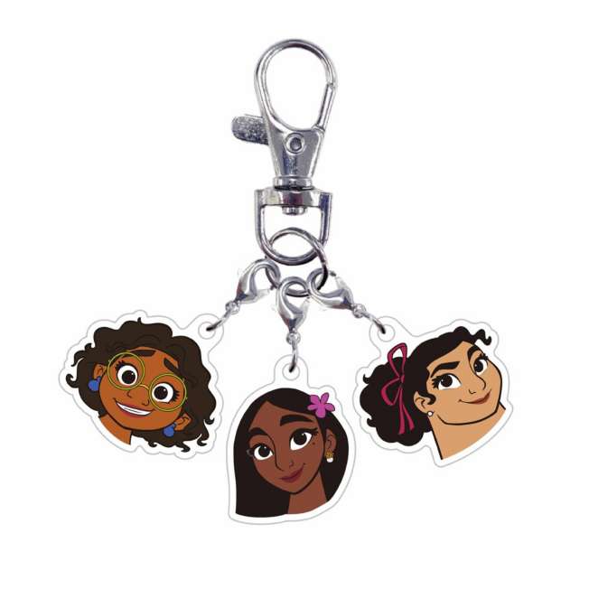 Set de 8 llaveros acrílicos trío de Disney