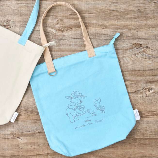 Bolso tote vertical con cierre Disney Winnie the Pooh azul
