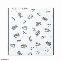 Toalla de mano mofusand Shark Meow azul