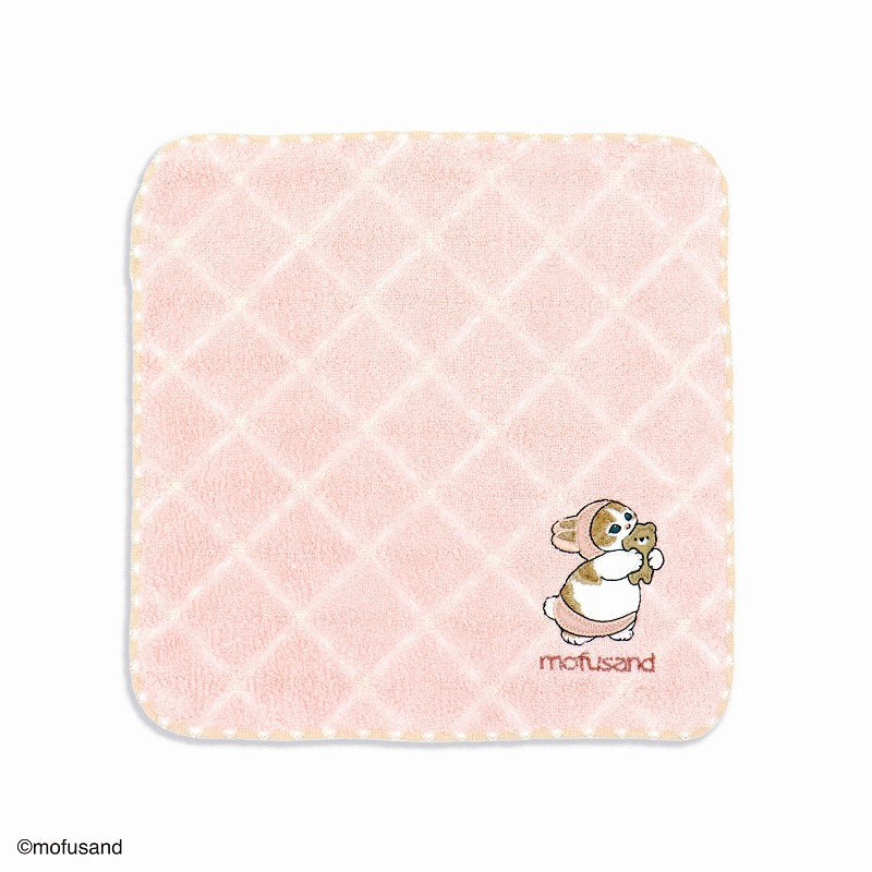 Toalla de mano Mofusand con brillo rosa