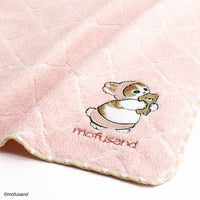 Toalla de mano Mofusand con brillo rosa