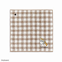 Toalla de mano Mofusand con corazones beige