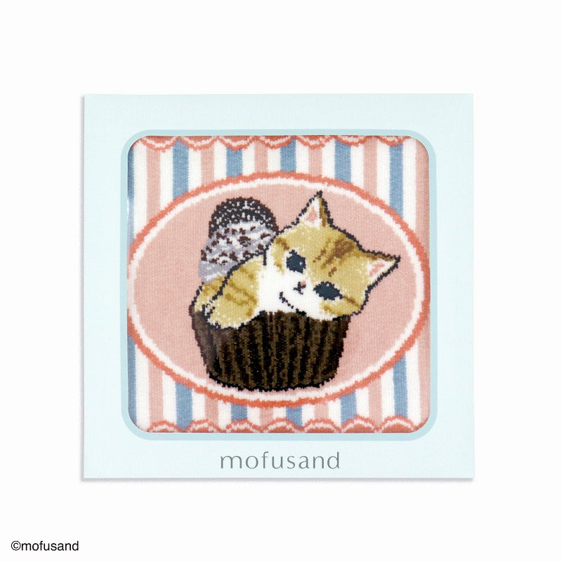 Toalla de mano Mofusand Cupcake retro rosada