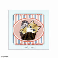 Toalla de mano Mofusand Cupcake retro rosada