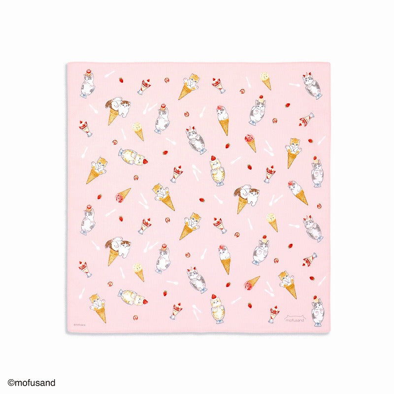 Pañuelo Mofusand de gatos y dulces rosados
