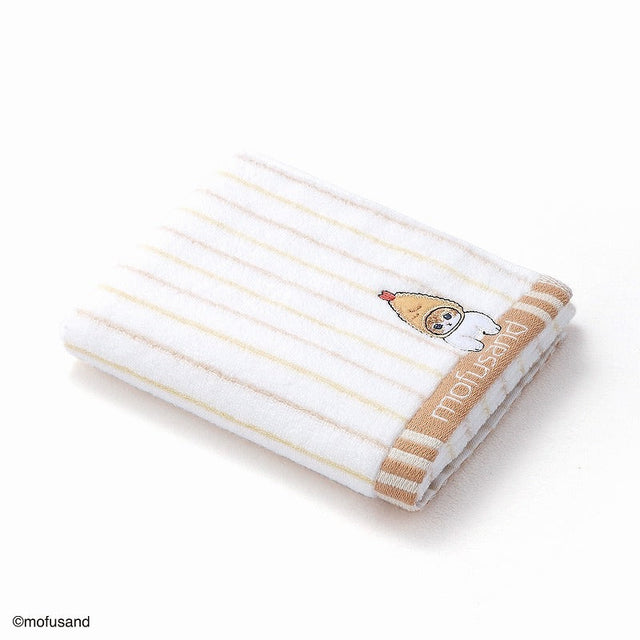 Toalla facial Mofusand a rayas naranjas