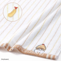 Toalla facial Mofusand a rayas naranjas
