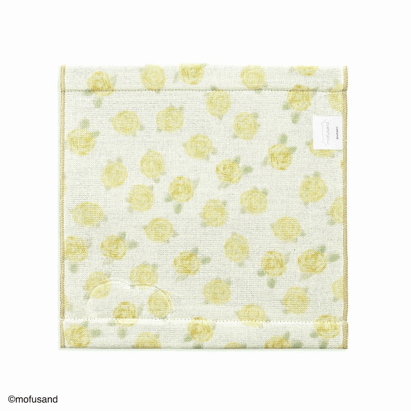Pañuelo de mano Mofusand con rosas beige