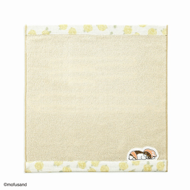 Toalla de mano Mofusand con rosas beige