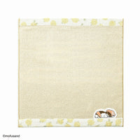 Toalla de mano Mofusand con rosas beige