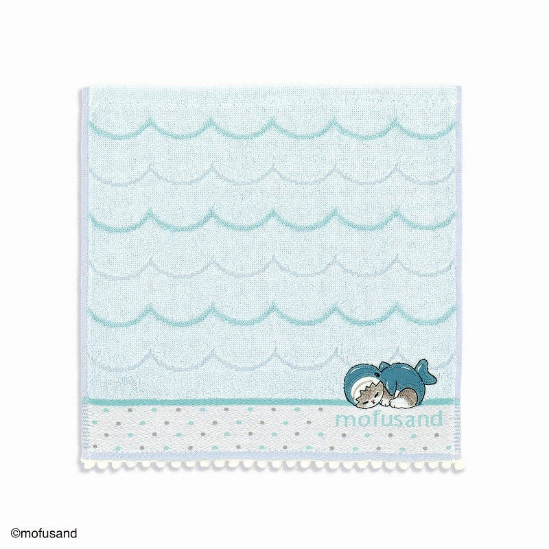 Pañuelo de mano mofusand: gatito tiburón azul