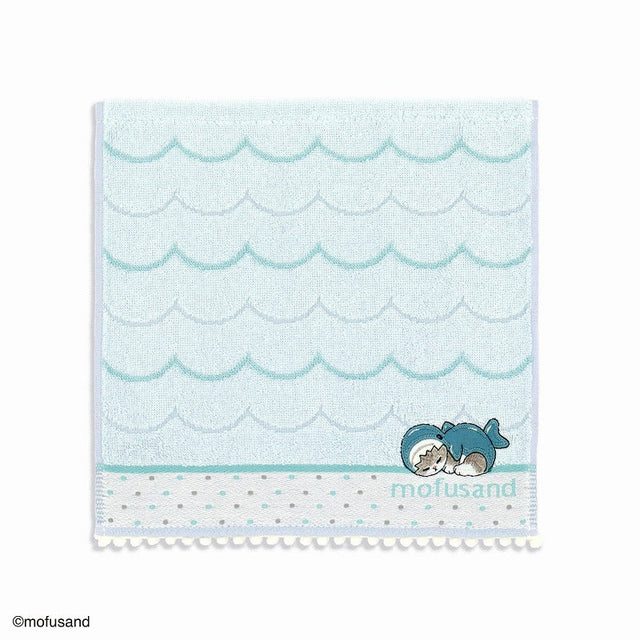 Pañuelo de mano mofusand: gatito tiburón azul