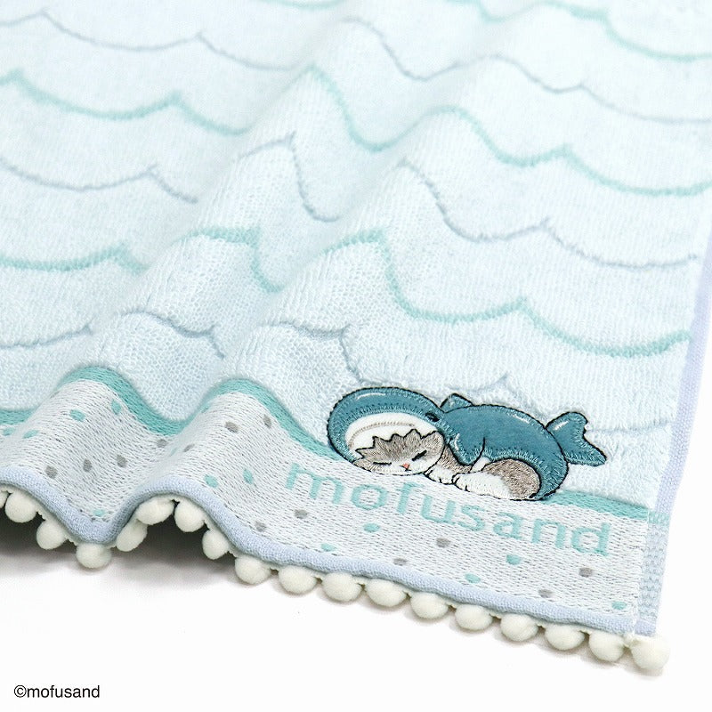 Pañuelo de mano mofusand: gatito tiburón azul