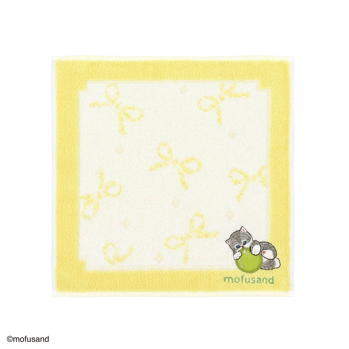 Pañuelo de mano Mofusand Gatitos Frutales amarillo