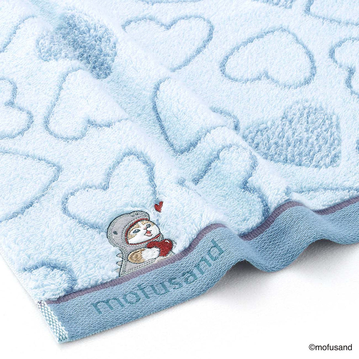 Toalla facial Mofusand Gatito Monstruo azul