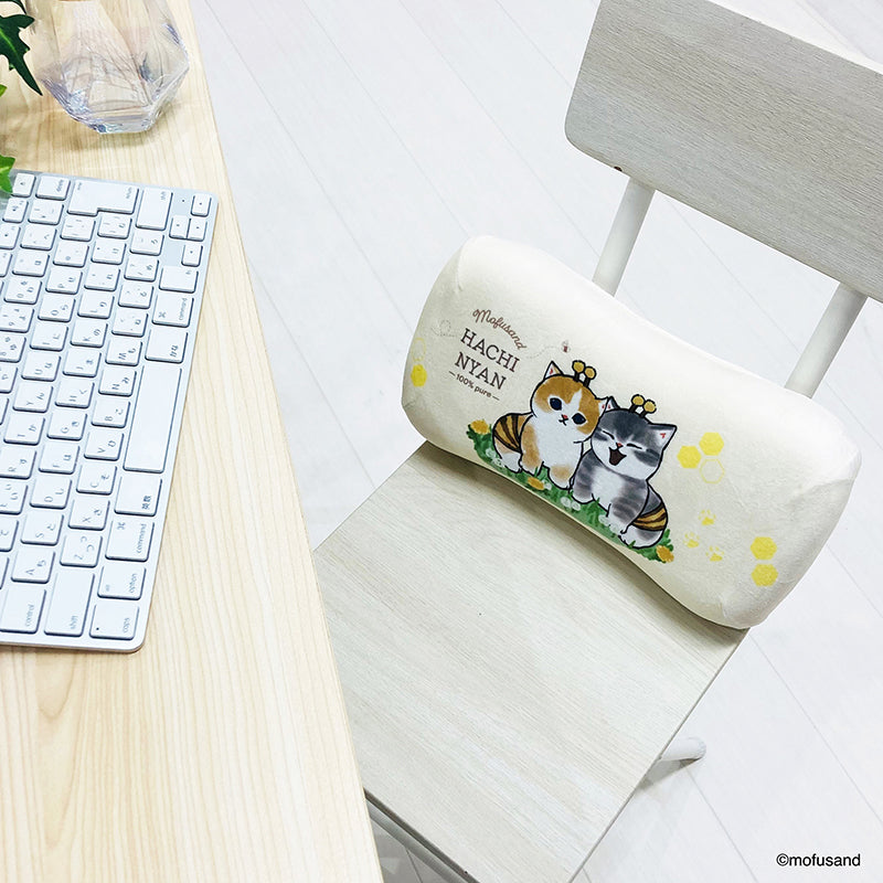 Almohadón mini mofusand con diseño de gatito abeja
