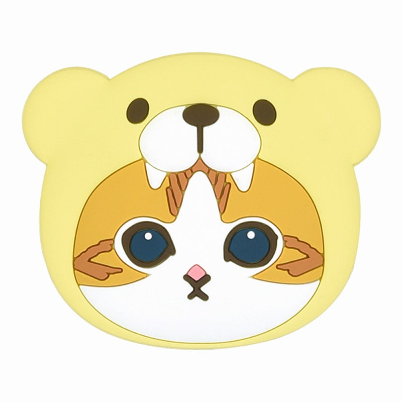 Soporte para celular Mofusand, gato con disfraz de oso