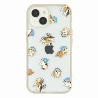 Funda iPhone mofusand IIIIfit Clear, gato tiburón ballena
