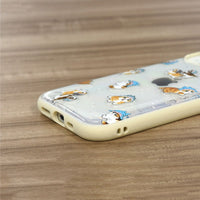 Funda iPhone mofusand IIIIfit Clear, gato tiburón ballena