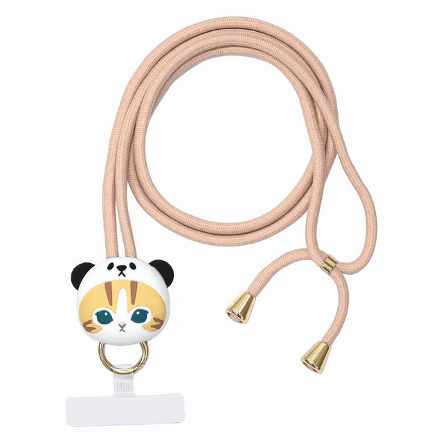 Correa bandolera para celular mofusand con gato panda
