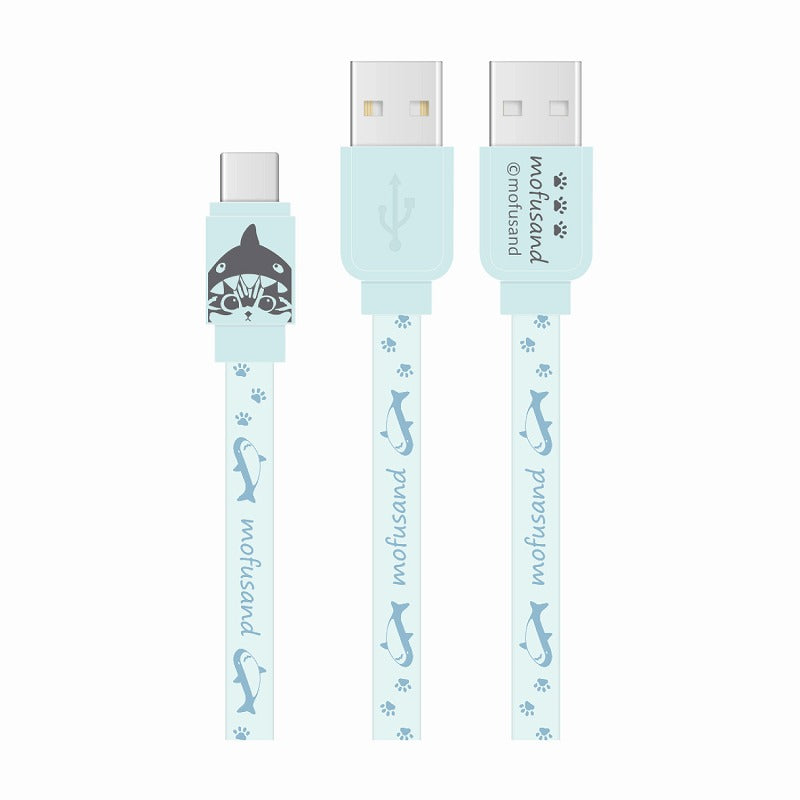 Cable USB-C Mofusand con gatito tiburón