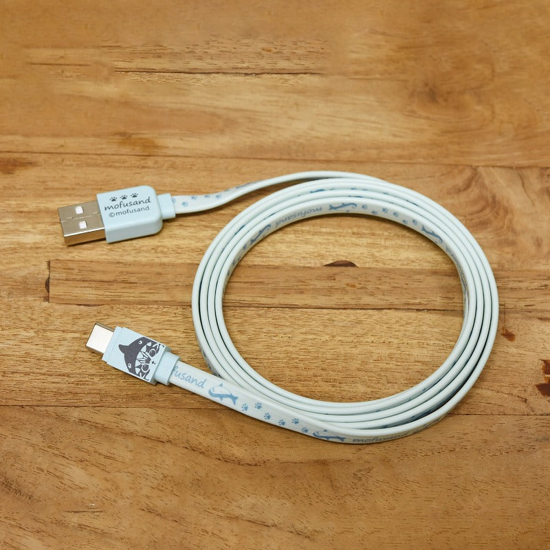Cable USB-C Mofusand con gatito tiburón