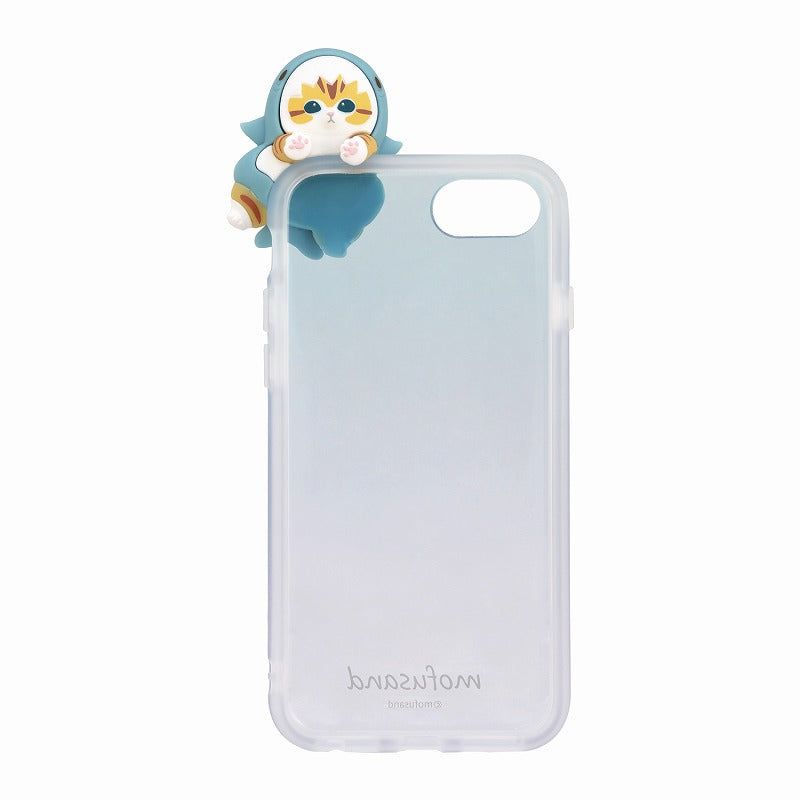 Carcasa Mofusand IIIIfit Clear para iPhone con gato tiburón