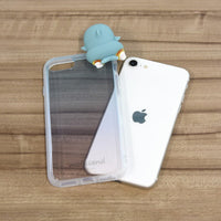 Carcasa Mofusand IIIIfit Clear para iPhone con gato tiburón