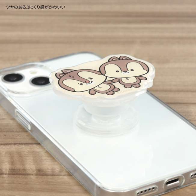 Soporte transparente para celular Chip y Dale Pocopoco