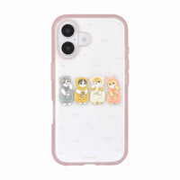 Carcasa transparente IIIIfit para iPhone, mofusand - rosada