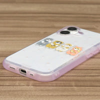 Carcasa transparente IIIIfit para iPhone, mofusand - rosada