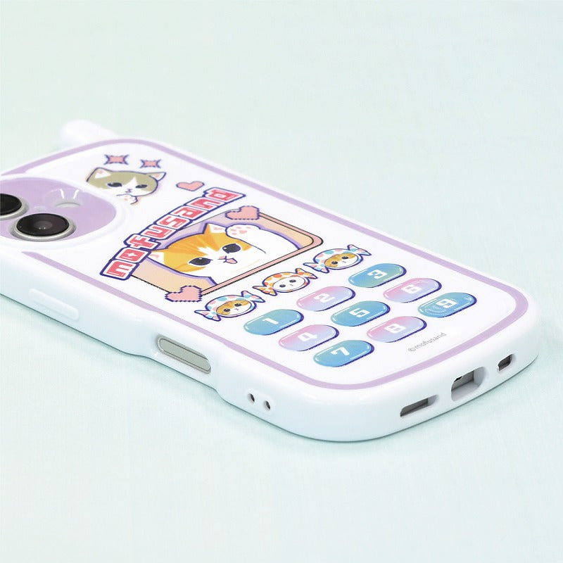 Funda Mofusand estilo celular retro blanca