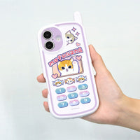 Funda Mofusand estilo celular retro blanca