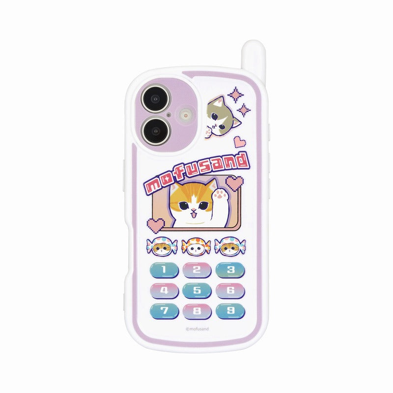 Funda Mofusand estilo celular retro blanca