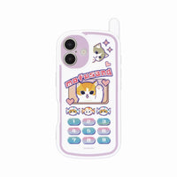 Funda Mofusand estilo celular retro blanca