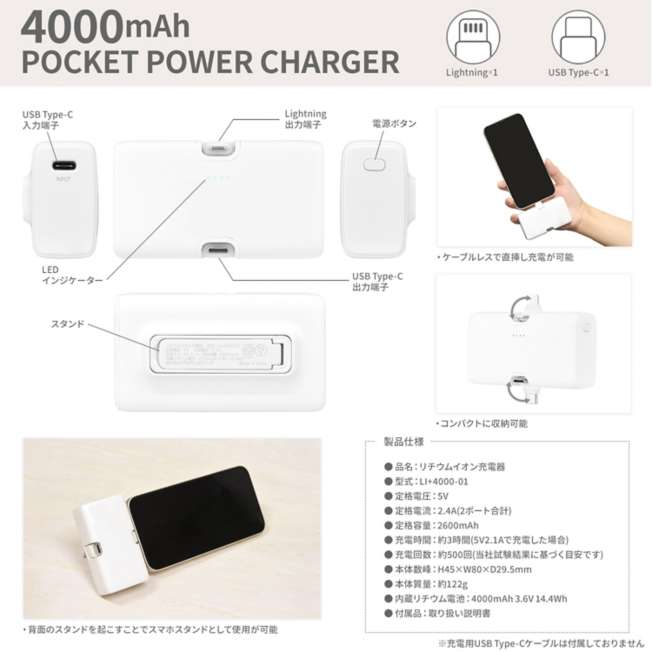 Cargador portátil Chip y Dale 4000 mAh