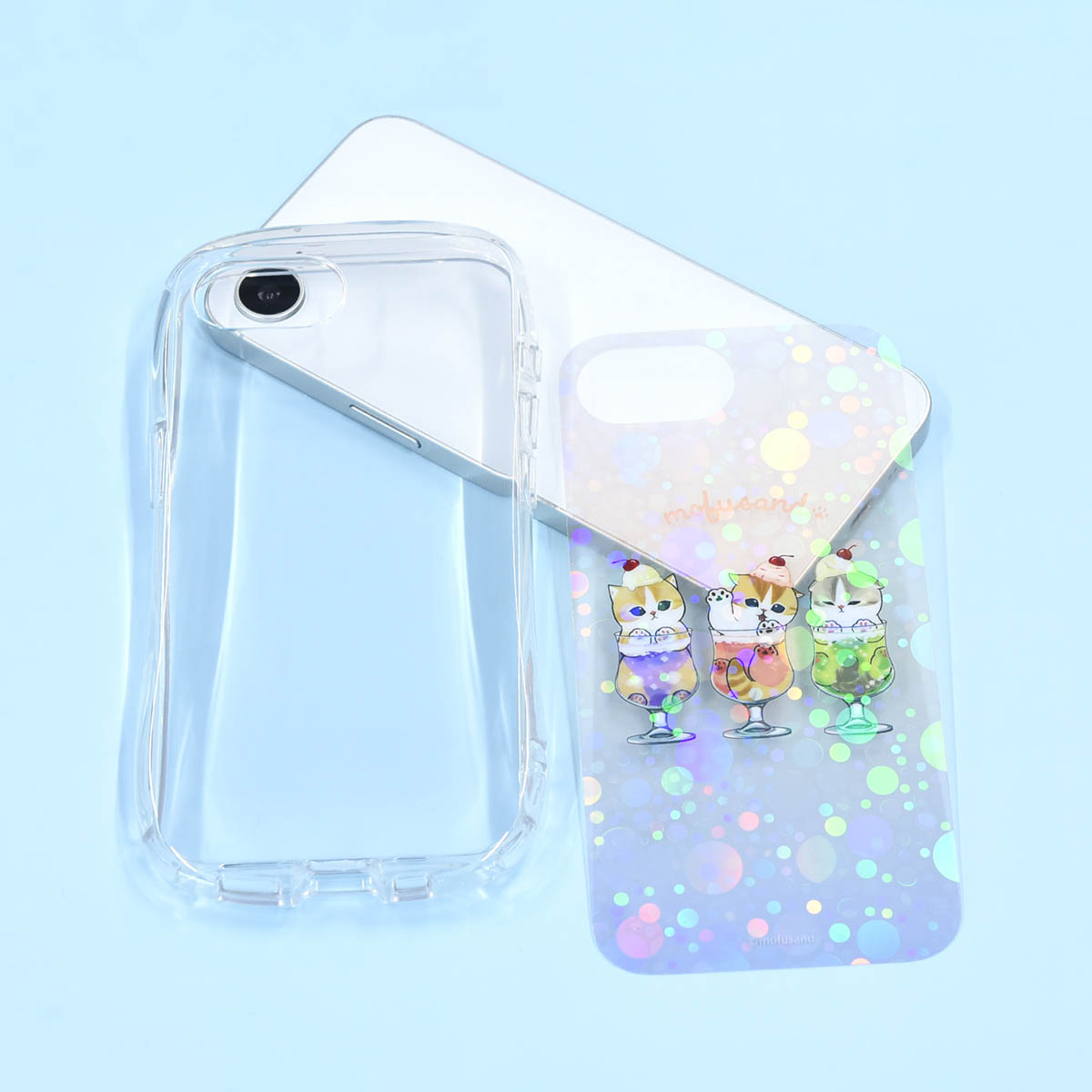 Funda transparente Mofusand Gato Soda para iPhone 16e