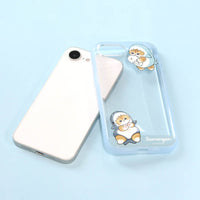 Funda azul Mofusand IIIIfit Clear para iPhone 16e