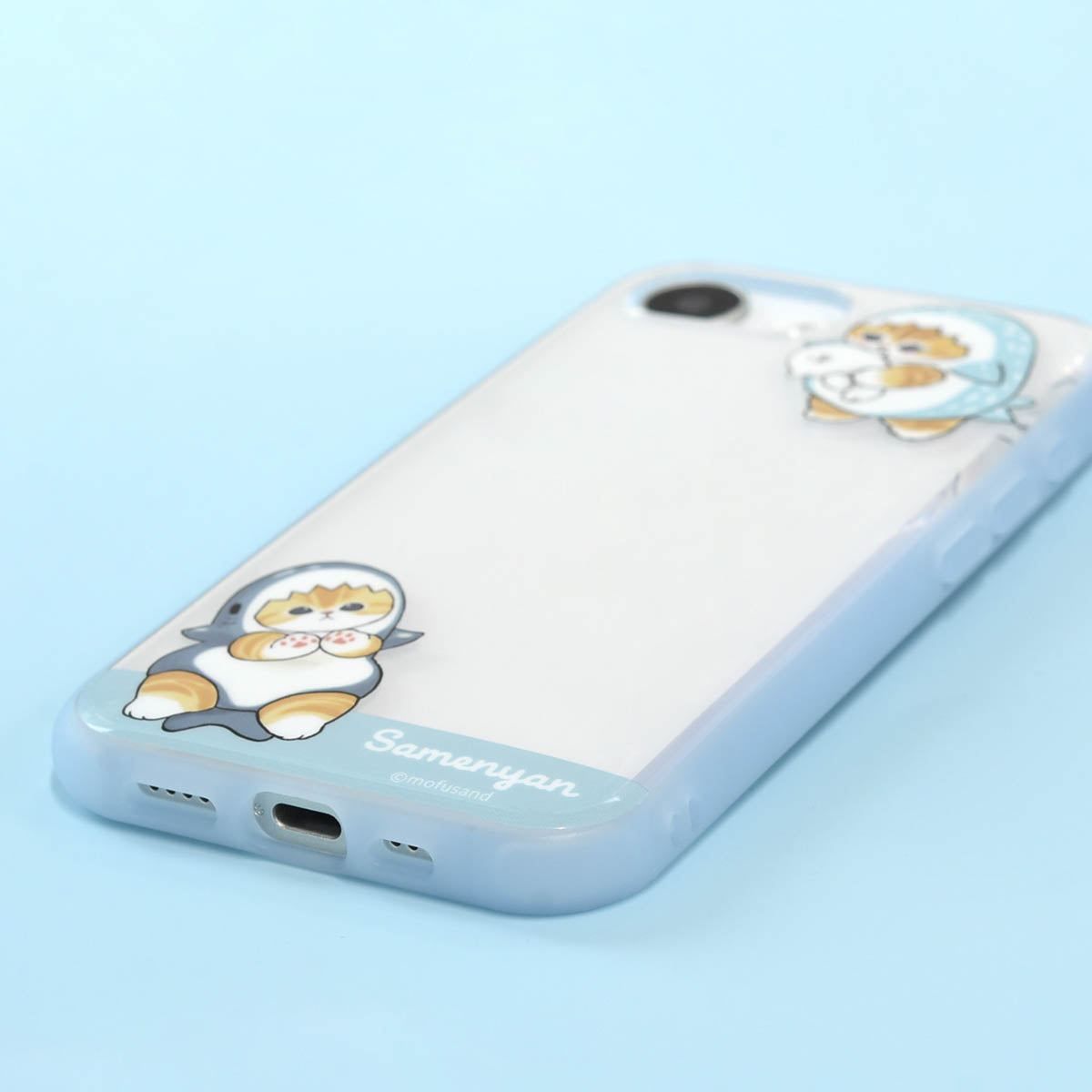 Funda azul Mofusand IIIIfit Clear para iPhone 16e