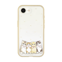 Funda transparente mofusand para iPhone 16e beige