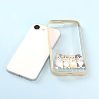 Funda transparente mofusand para iPhone 16e beige